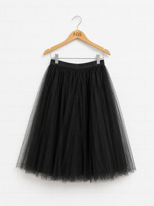 Elizabeth + James Tulle Midi Skirt- 6