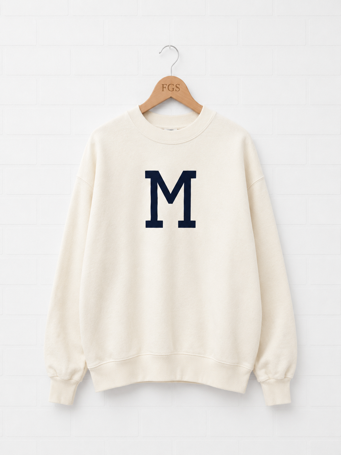 Montclair Monogram Crew Neck Sweater- M