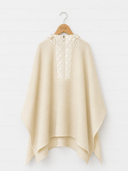 Montclair Hooded Long Wool Cape- OS