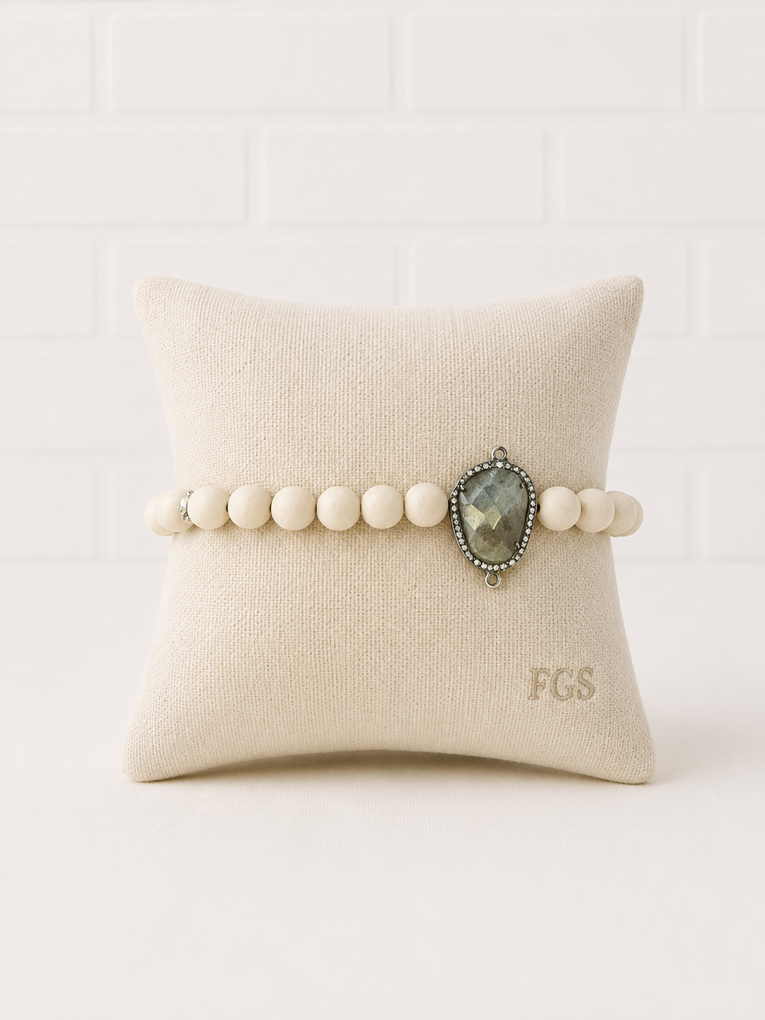 Aspen True White Topaz Stretch Bracelet