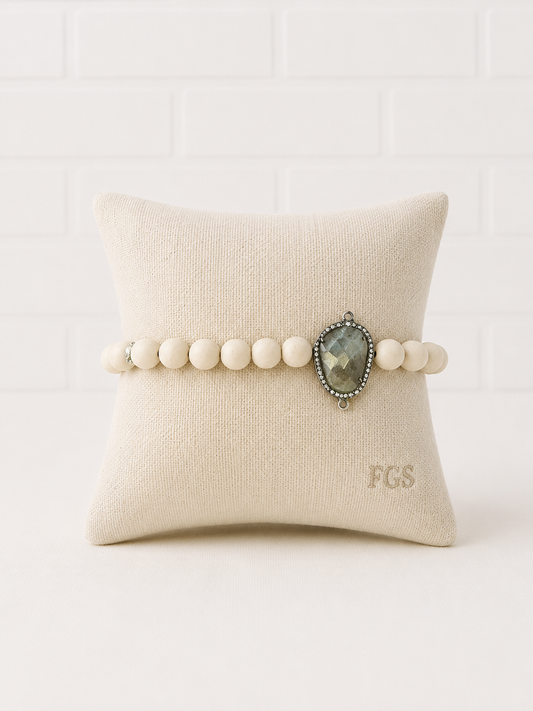 Aspen True White Topaz Stretch Bracelet
