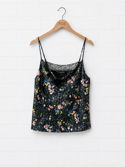 Laundry Floral Satin Lace Cami- XL