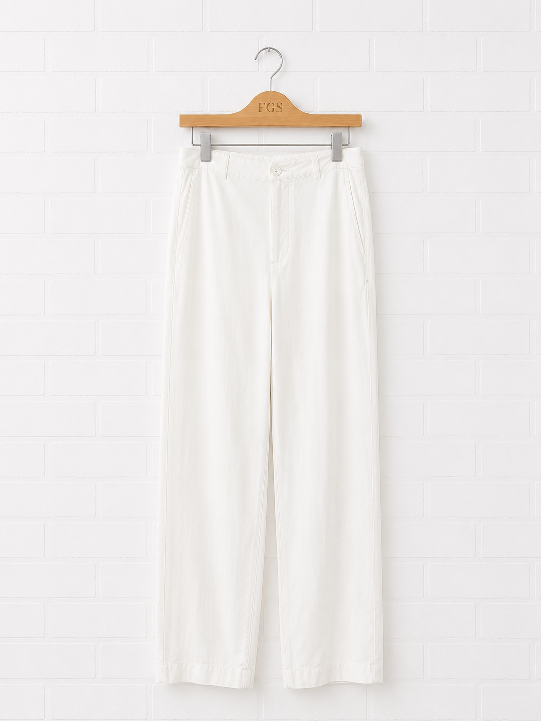 European Culture Lily White Trousers- XL