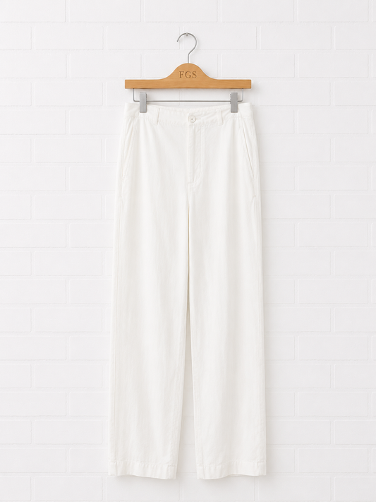 European Culture Lily White Trousers- XL