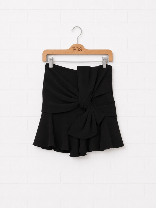 Cinq a Sept Ruffle Embellishment Box Mini Skirt- 8