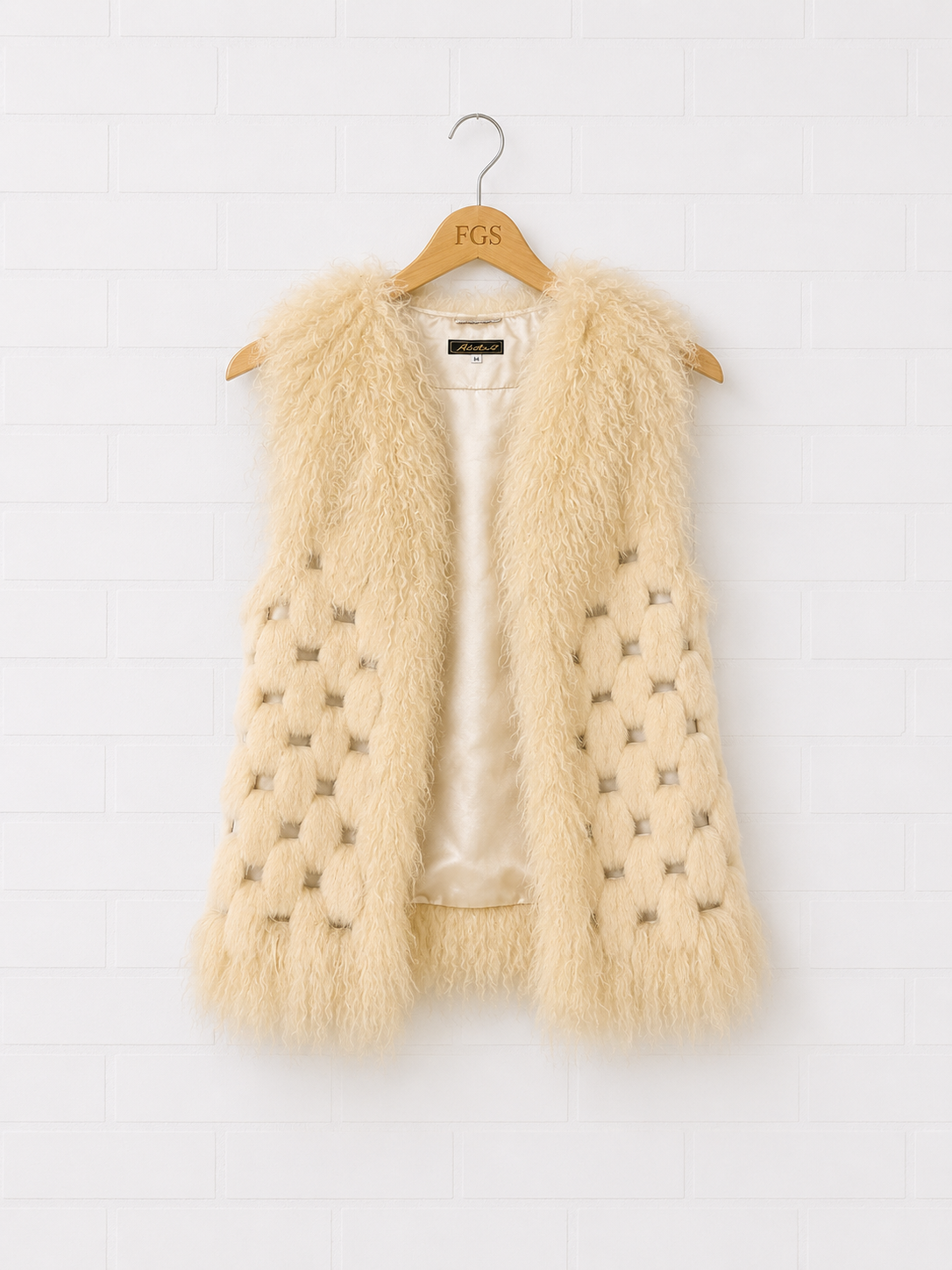 Mitchies Matchings Rabbit & Mongolian Lamb Fur Vest- M