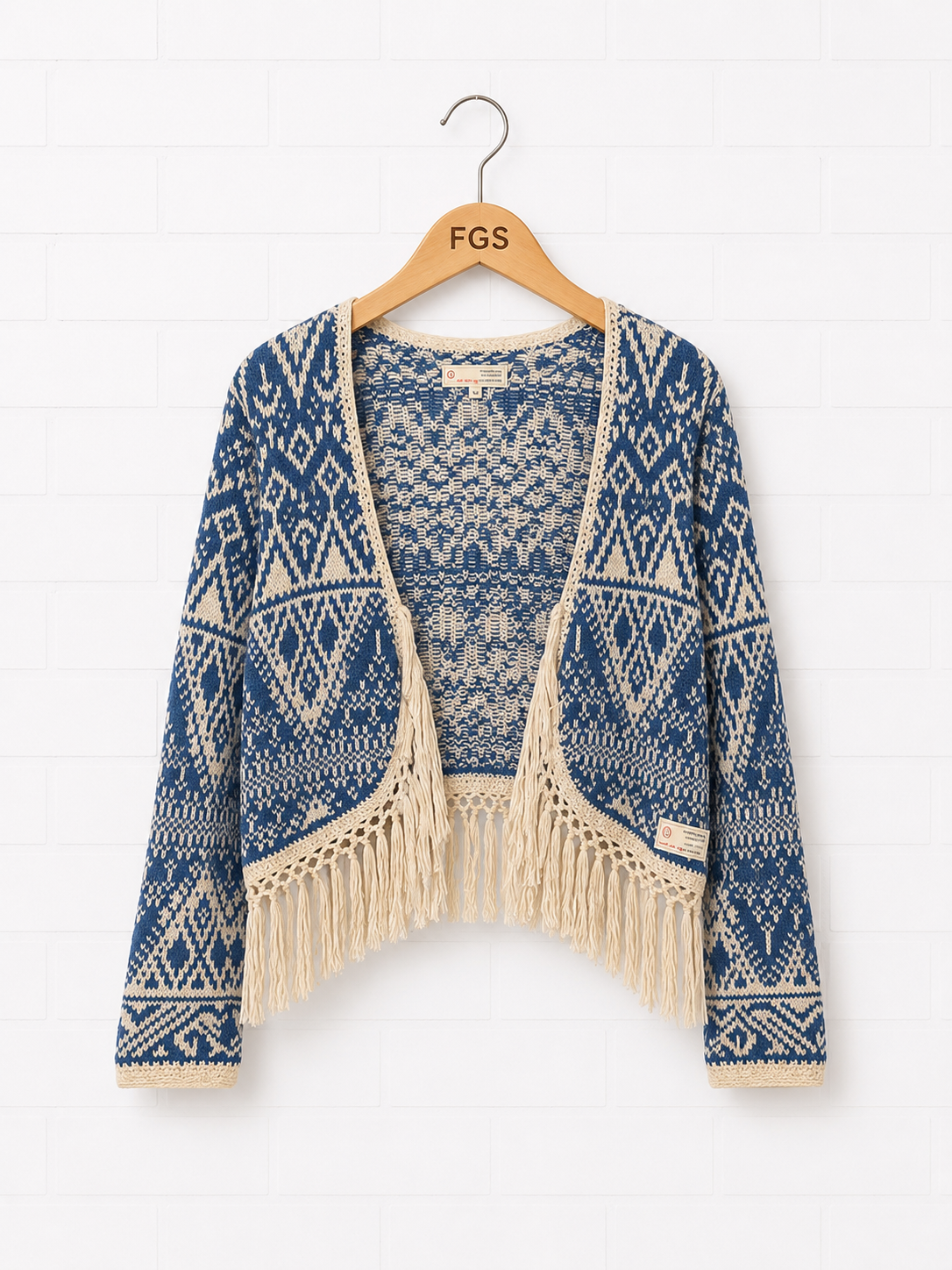 Odd Molly Geometric Fringe Knit Cardigan- 2