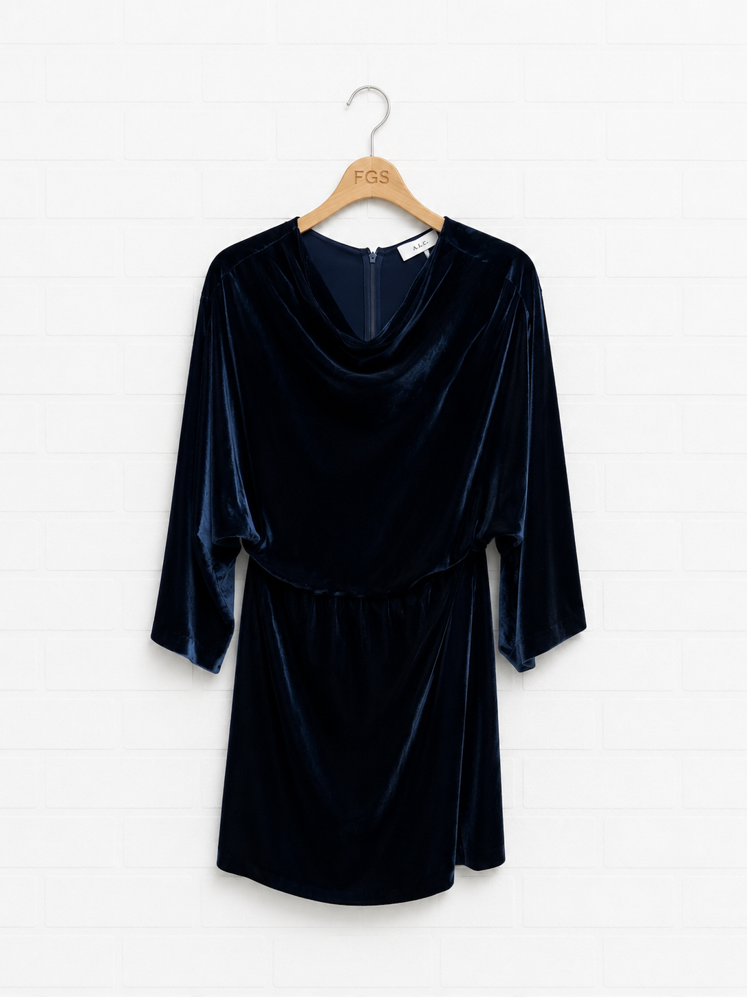 ALC Velvet Cowl Neck Mini Dress- 8