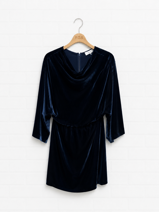 ALC Velvet Cowl Neck Mini Dress- 12