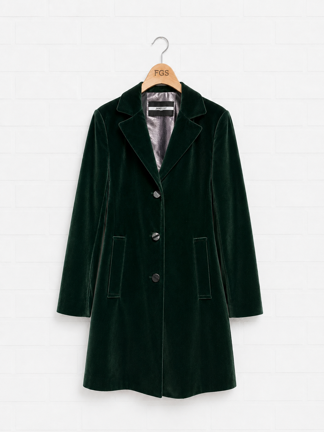 Jane Post Water Repellent Velvet Car Coat- XS