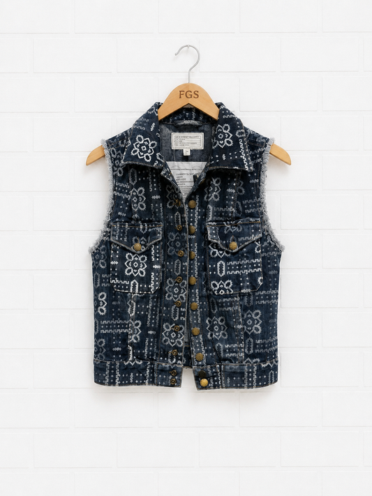 Current Elliot Sleeveless Snap Jacket- 0