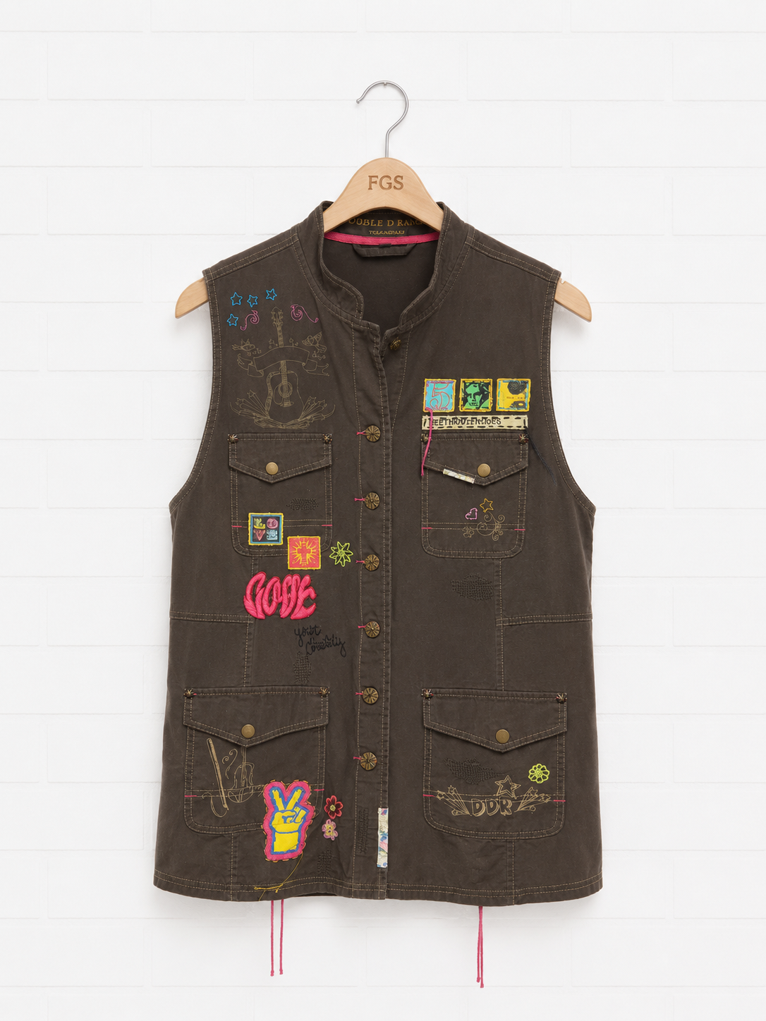 Double D Ranch Embroidered Vest- L