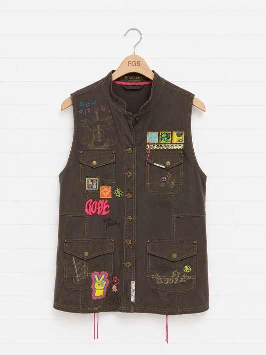 Double D Ranch Embroidered Vest- L