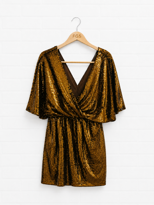 Aidan Mattox Bronze Sequin Dress- 2