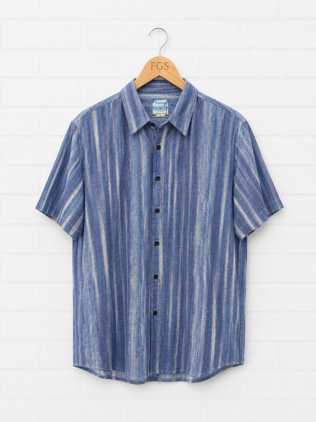 Georg Roth Blue Stripe Short Sleeve- L