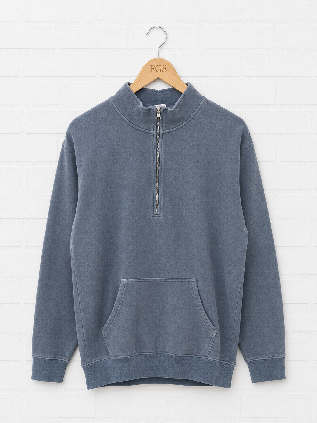 Georg Roth 1/4 Zip Slate Blue- M
