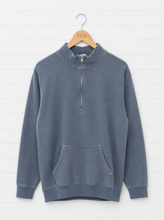 Georg Roth 1/4 Zip Slate Blue- M