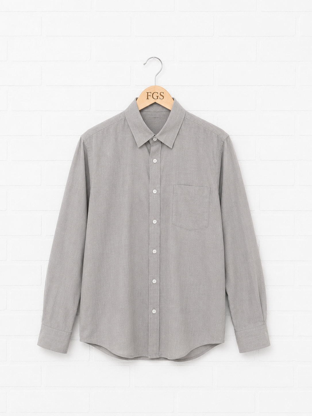Georg Roth Grey Linen Button Up- L