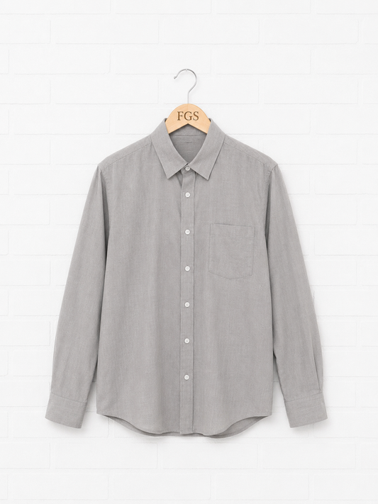Georg Roth Grey Linen Button Up- L