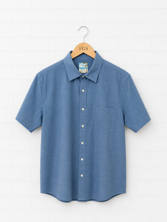 Georg Roth Indigo Linen Short Sleeve- L