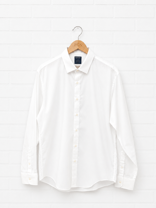 Georg Roth Solid White Button Up- XL