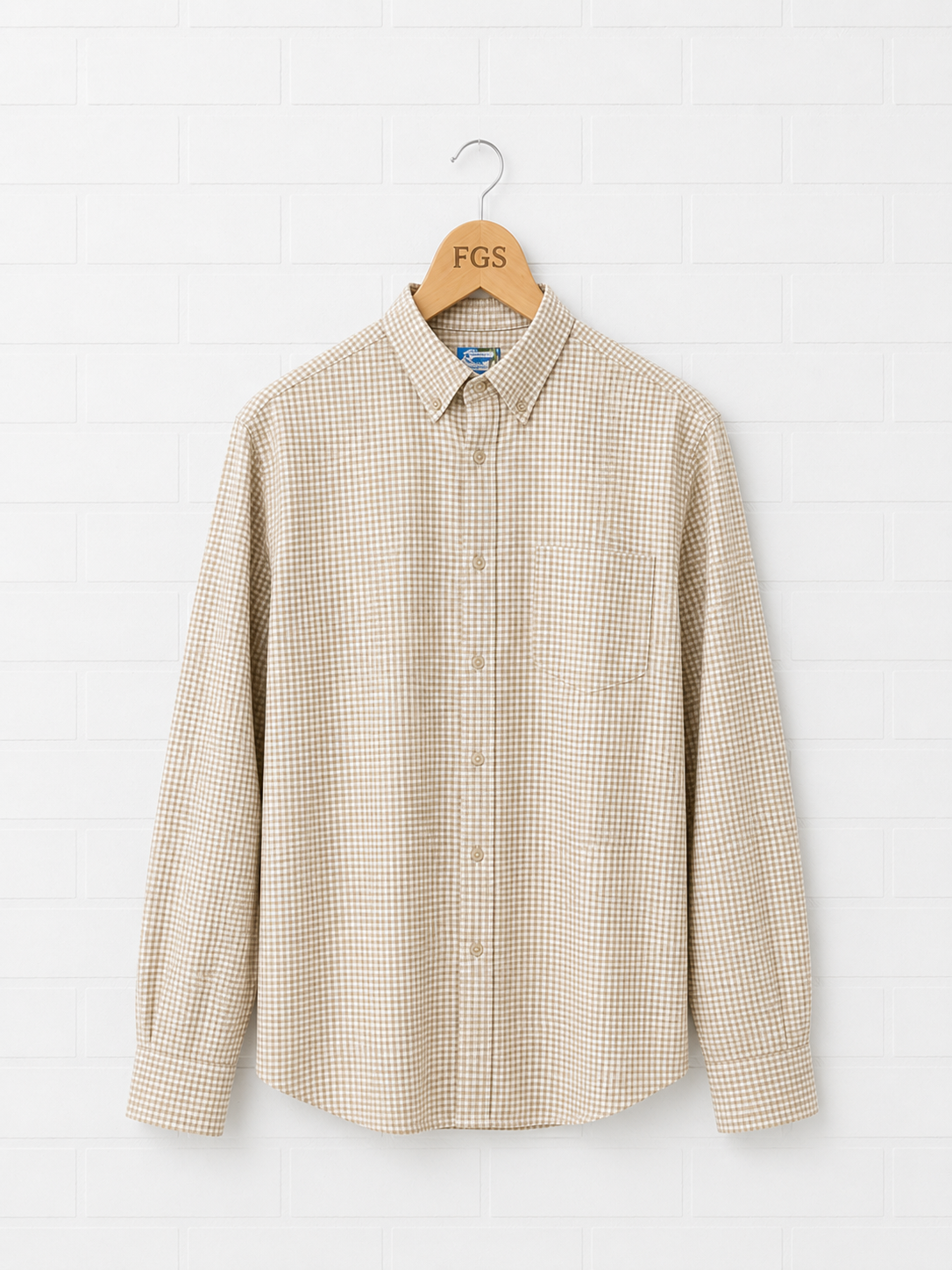 Georg Roth Mini Camel Gingham Button Up- M