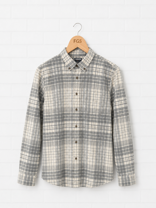 Georg Roth Cream & Black Corduroy Button Up- M