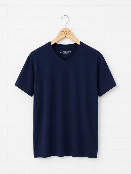 Georg Roth Indigo Pima V Neck- L
