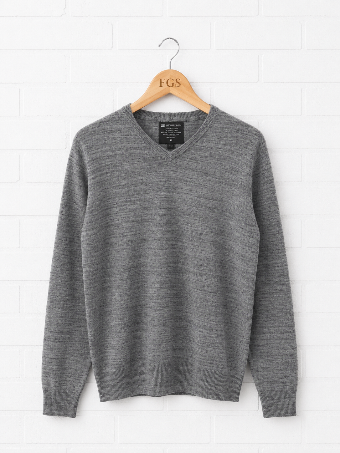 Georg Roth Lava Grey V Neck Sweater- M
