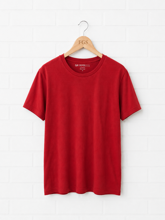 Georg Roth Red Pima Crew Neck- M