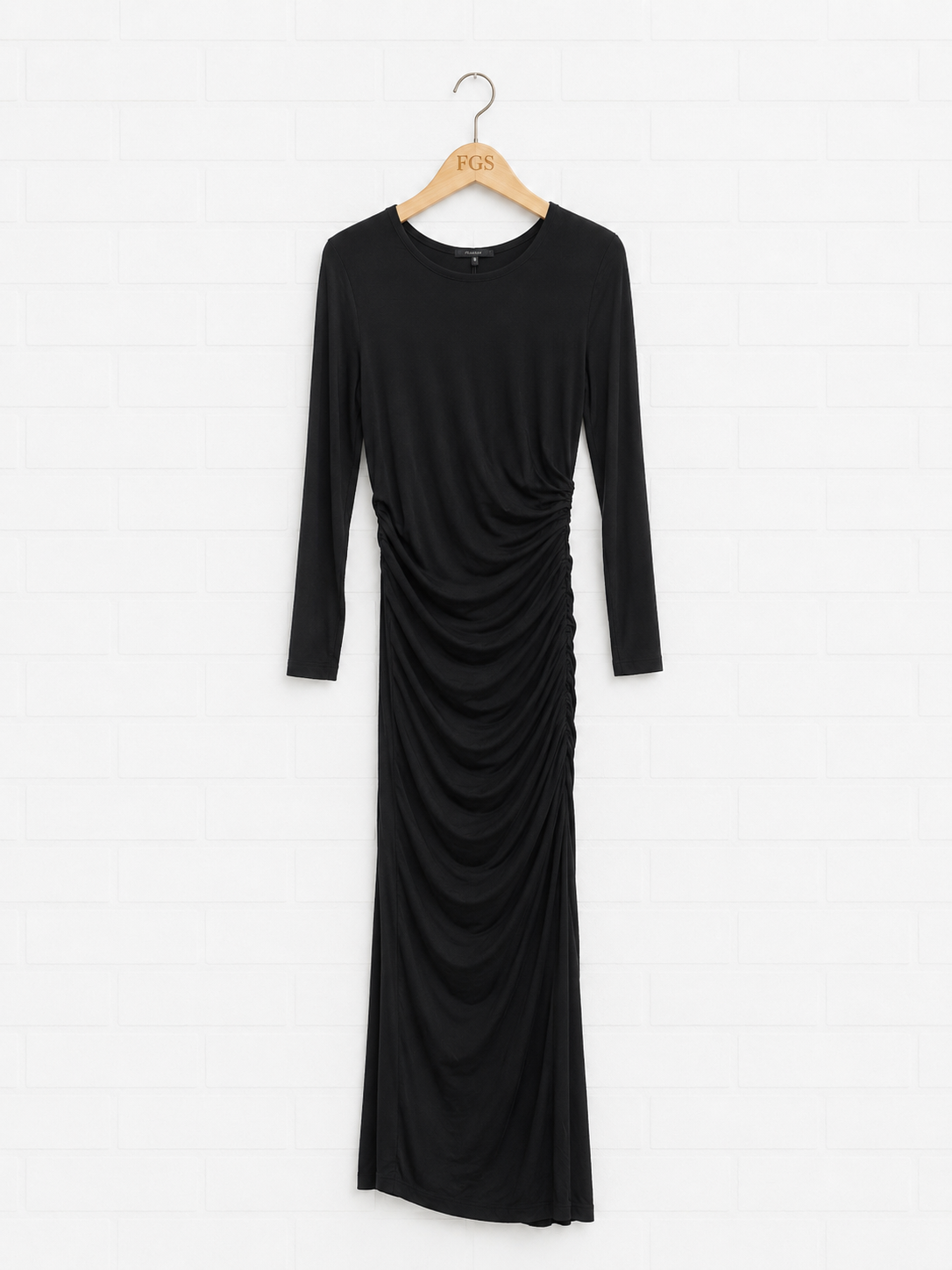 Dolce & Gabbana Black Central Ruched Dress- 42