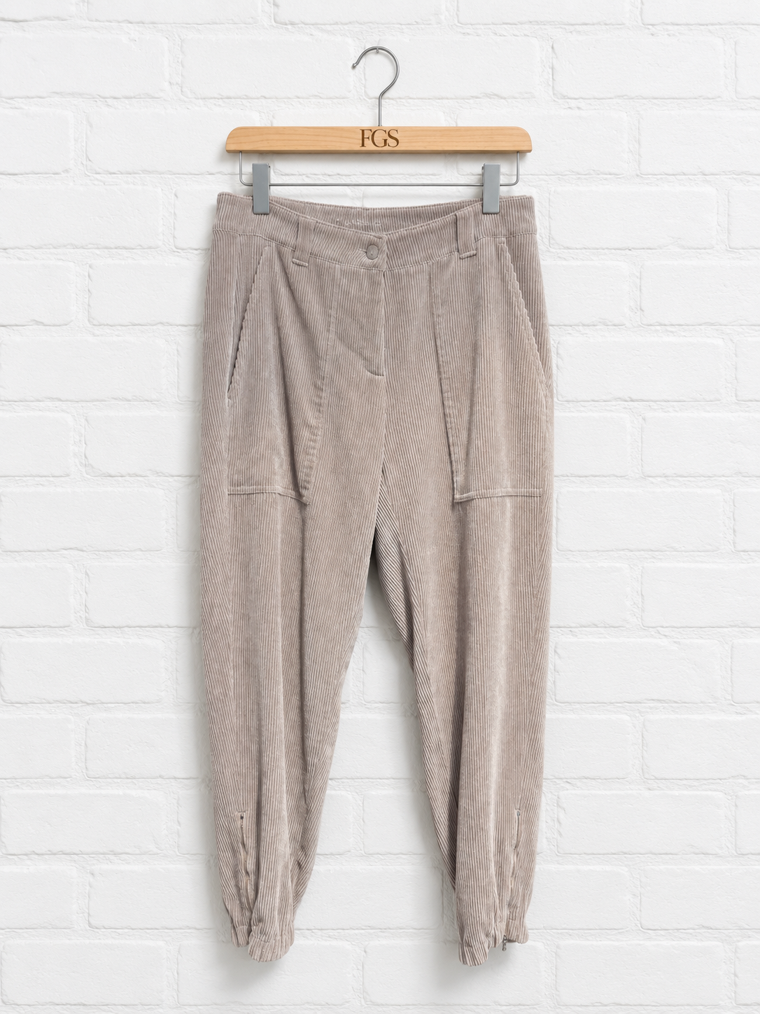 Cambio Taupe Corduroy Pants-36