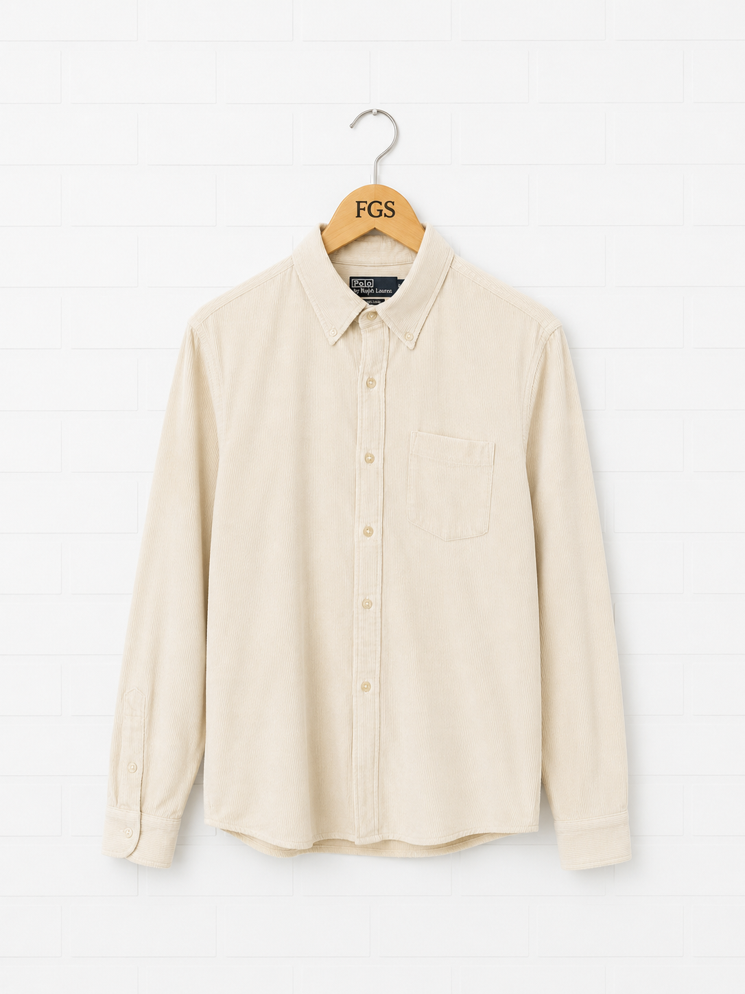 Georg Roth Cream Corduroy Button Up- L