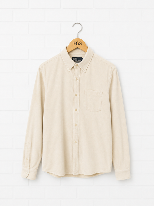 Georg Roth Cream Corduroy Button Up- M