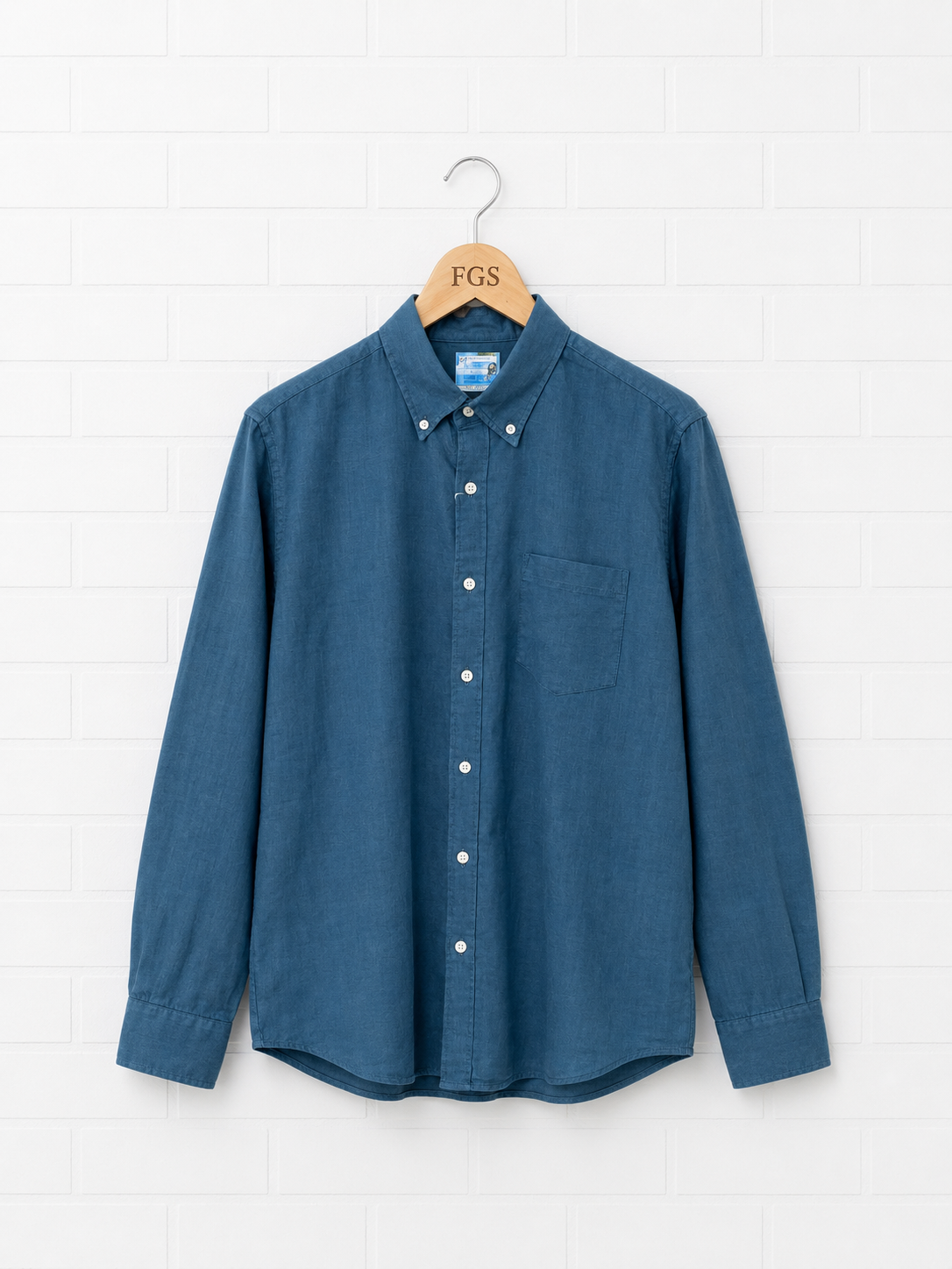 Georg Roth Linen Teal Button Up- M
