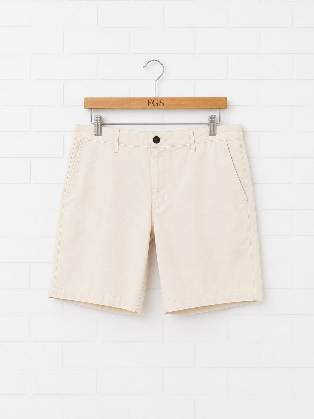 Georg Roth Ecru 7" Oxford Shorts- 34