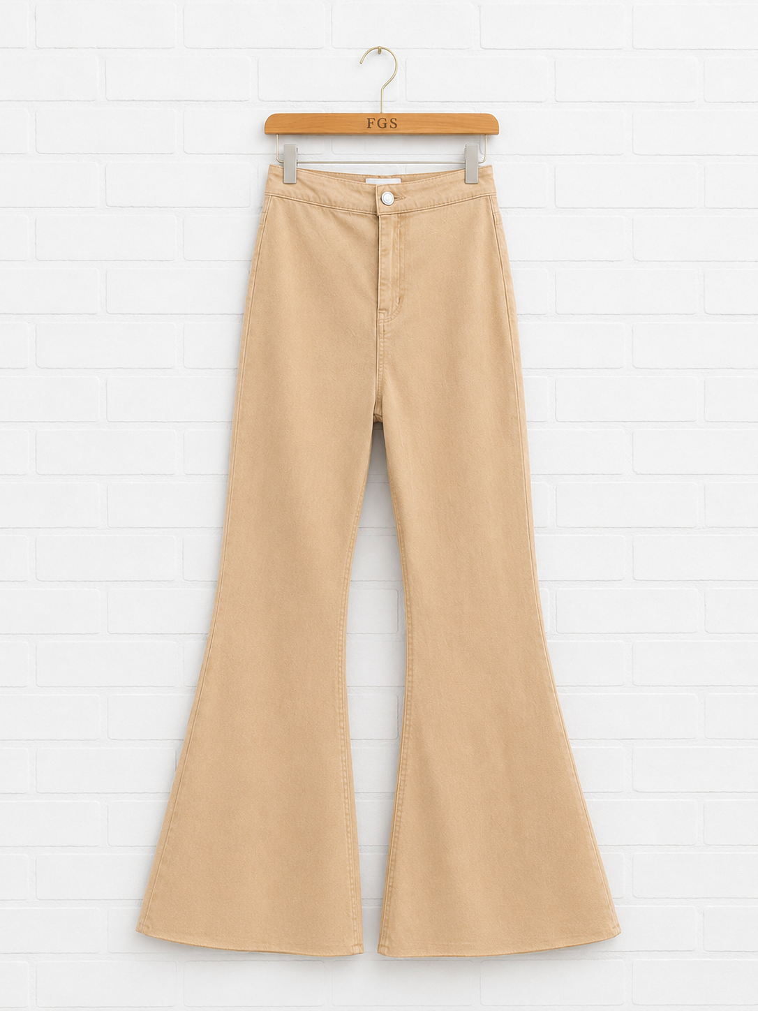 Etienne Marcel High Waist Flare Pants- Khaki