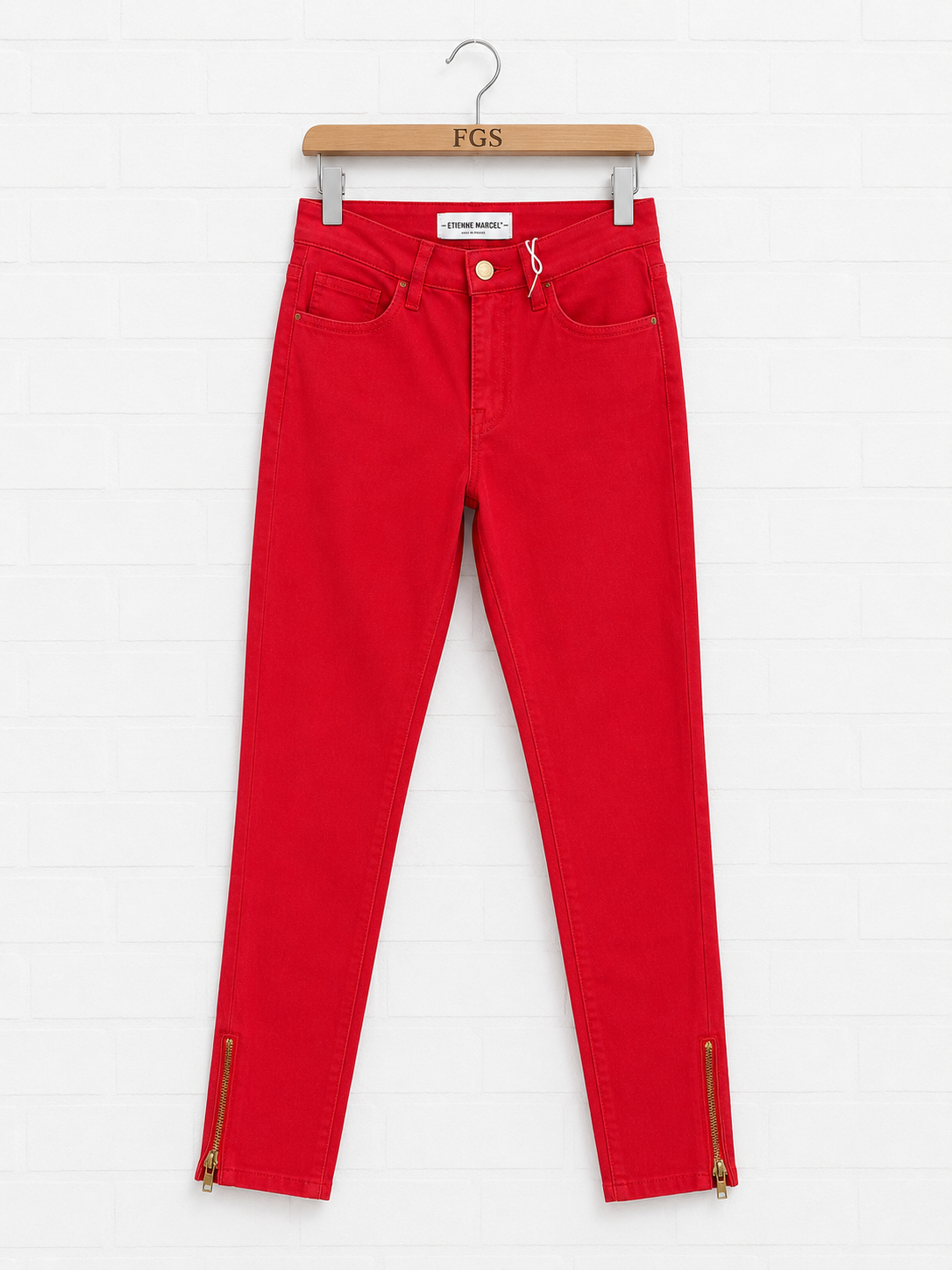 Etienne Marcel Signature Red Crop Pant