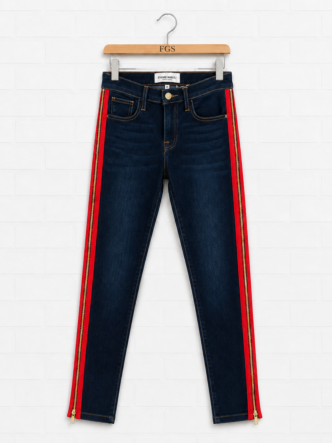 Etienne Marcel Indigo W/ Red Stripe