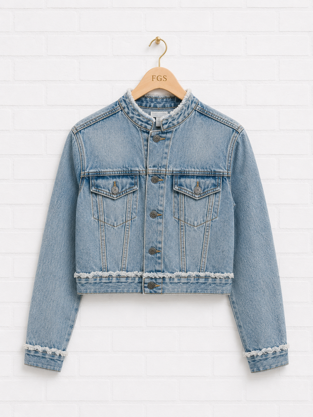 Etienne Marcel Stone Wash Fray Jacket