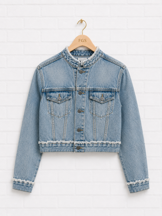 Etienne Marcel Stone Wash Fray Jacket