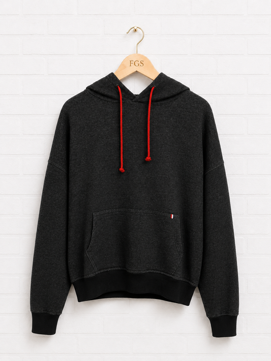 Etienne Marcel Black Hoodie w/ Zips