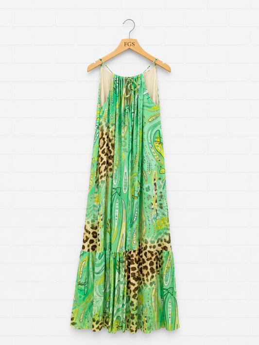 Mucho Gusto Fermo Animal Paisley Dress- L