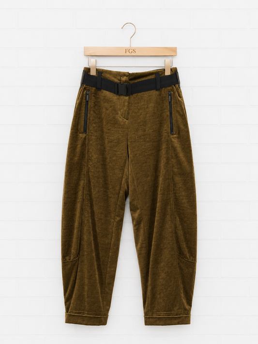 Beate Heymann Velvet Barrel Joggers- 38
