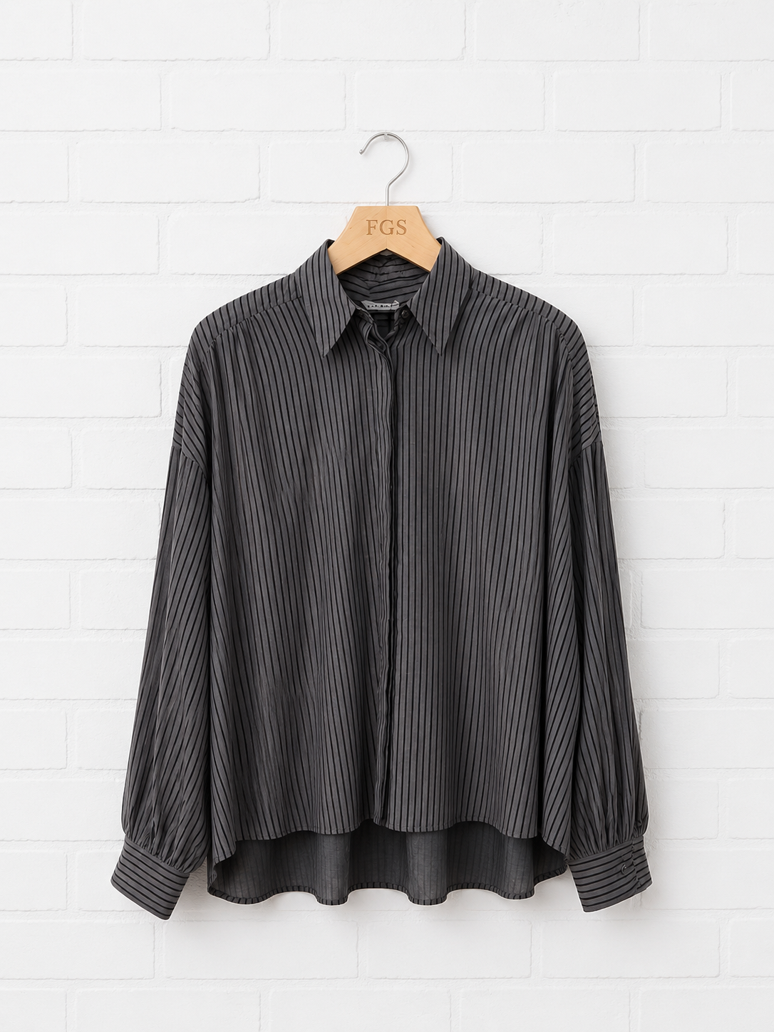 Hana San David Shirt Grey Carbone-40