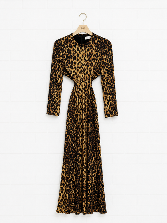 ALC Gabriela Cutout Leopard Gown- 0