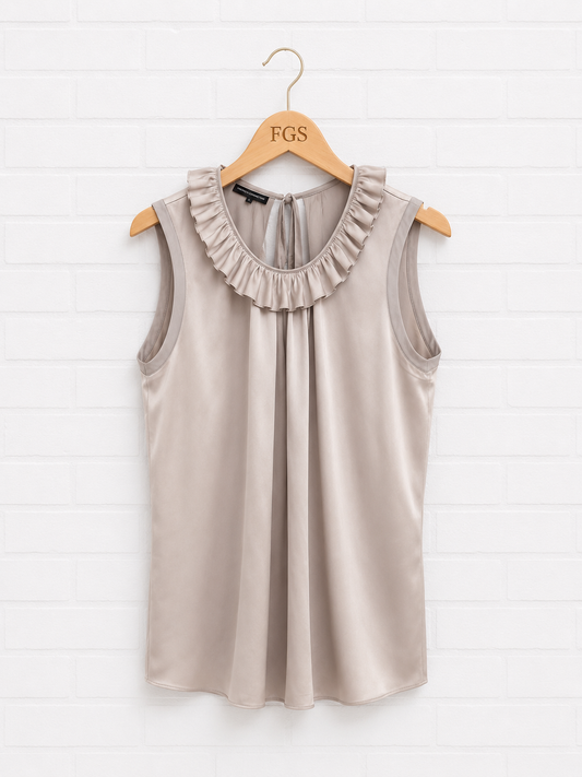 Emporio Armani Champagne Silk Blouse- 42