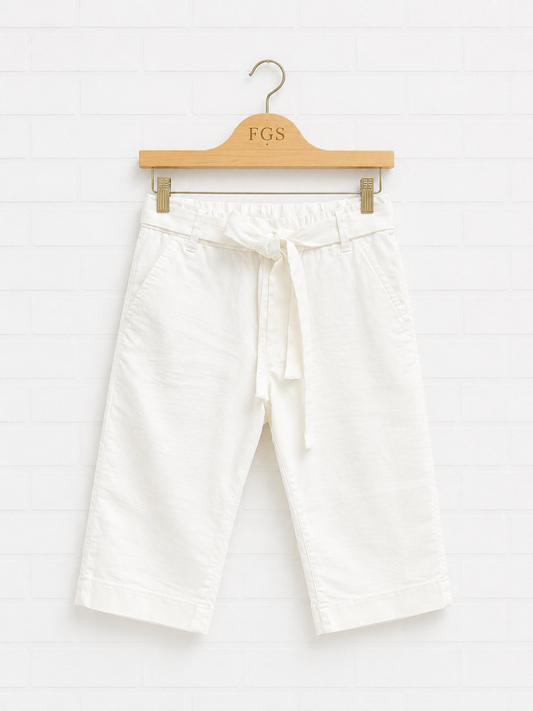 Bevy Flog Dafna Bermuda Shorts- White -30