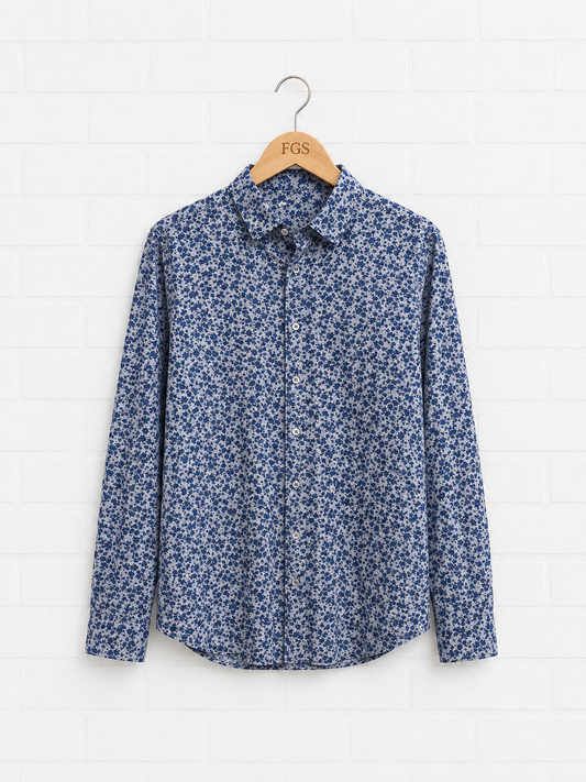 Georg Roth Navy Paisley Button Up- XXL
