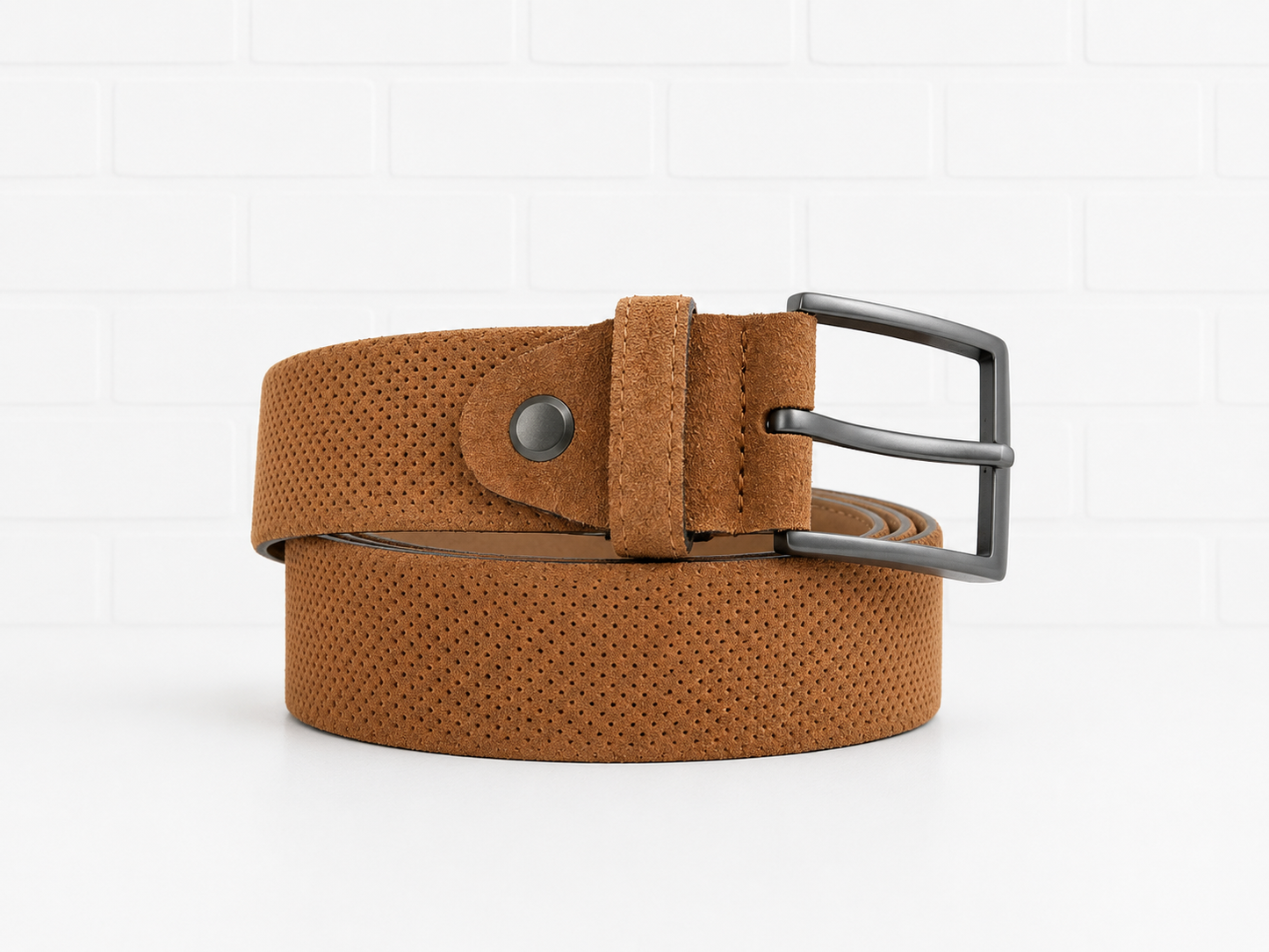 Georg Roth Prague Tan Suede Belt-38